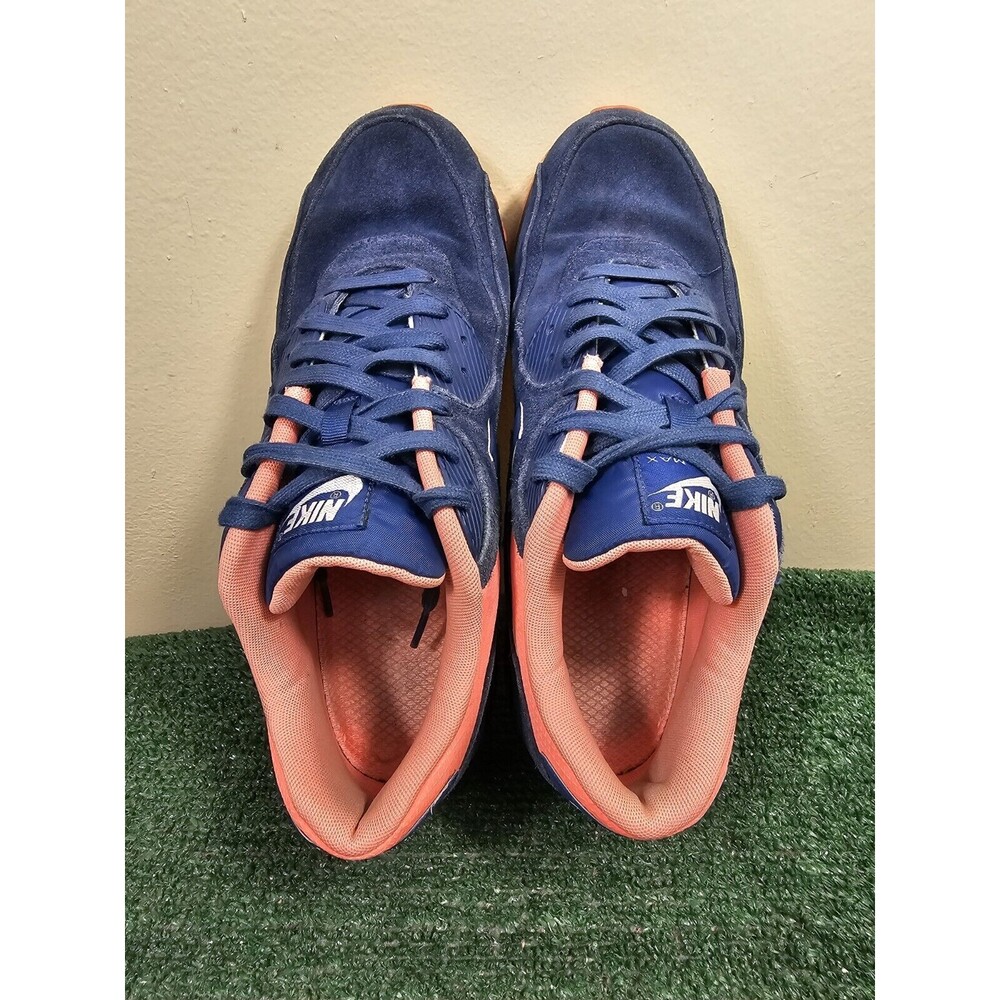 Nike Air Max 90 Premium Brave Blue Suede Mens Size 12 333888-446 - Picture 5 of 12